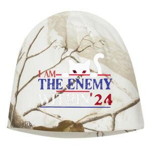 I Am The Enemy Within Kamala Harris 2024 Kati - Camo Knit Beanie