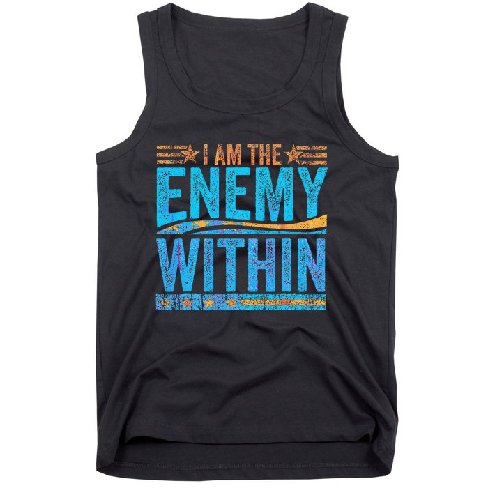 I Am The Enemy Within Us Flag Kamala Harris 2024 Tank Top