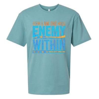 I Am The Enemy Within Us Flag Kamala Harris 2024 Sueded Cloud Jersey T-Shirt