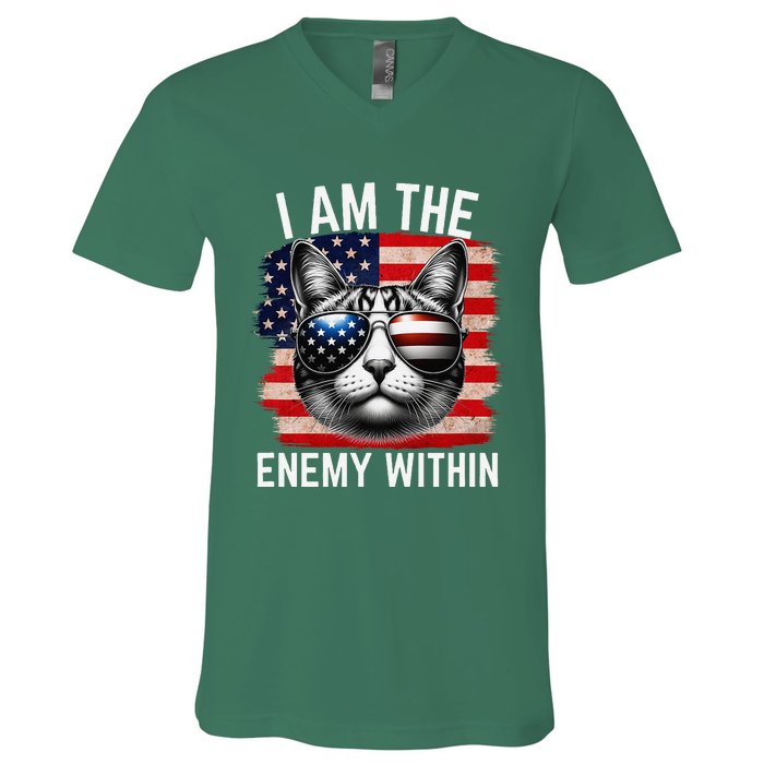 I Am The Enemy Within Kamala Harris 2024 Election Merch V-Neck T-Shirt