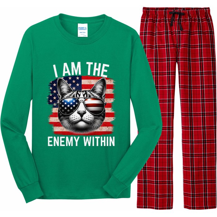 I Am The Enemy Within Kamala Harris 2024 Election Merch Long Sleeve Pajama Set