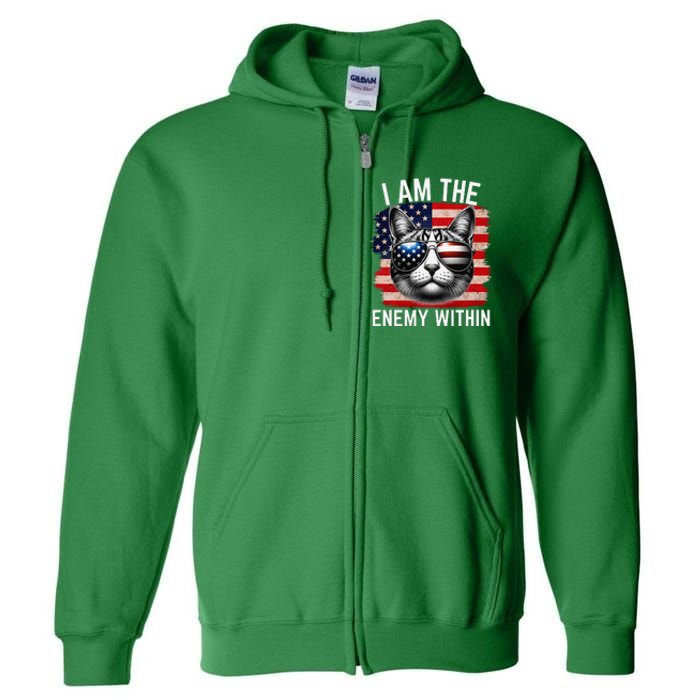 I Am The Enemy Within Kamala Harris 2024 Election Merch Full Zip Hoodie