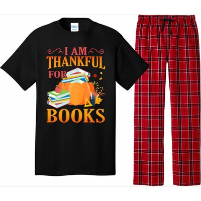 I Am Thankful For Books Librarian Happy Thanksgiving Day Meaningful Gift Pajama Set