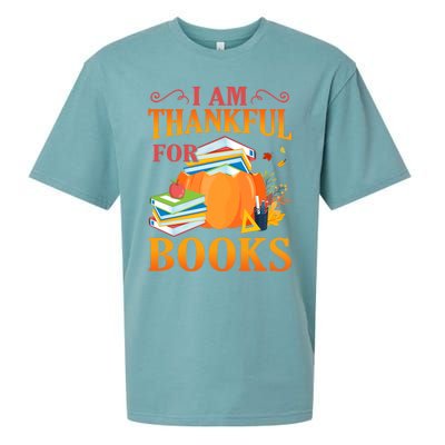 I Am Thankful For Books Librarian Happy Thanksgiving Day Meaningful Gift Sueded Cloud Jersey T-Shirt