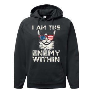 I Am The Enemy Within Kamala Harris 2024 Merch Performance Fleece Hoodie