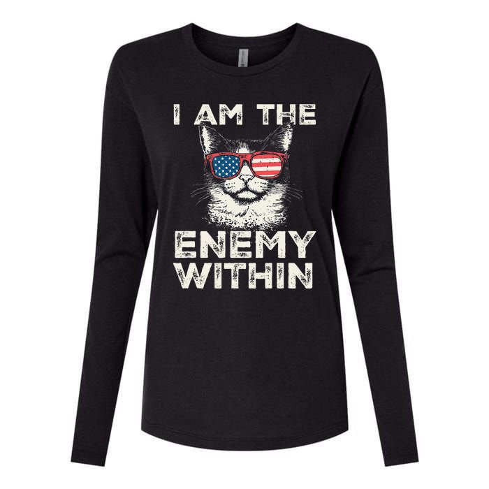 I Am The Enemy Within Kamala Harris 2024 Merch Womens Cotton Relaxed Long Sleeve T-Shirt