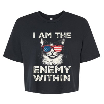 I Am The Enemy Within Kamala Harris 2024 Merch Bella+Canvas Jersey Crop Tee