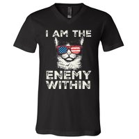 I Am The Enemy Within Kamala Harris 2024 Merch V-Neck T-Shirt