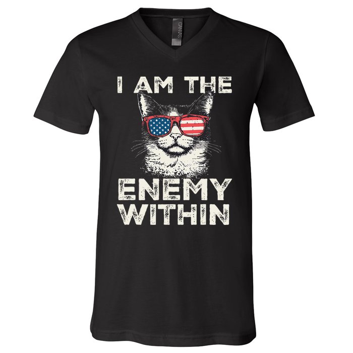 I Am The Enemy Within Kamala Harris 2024 Merch V-Neck T-Shirt