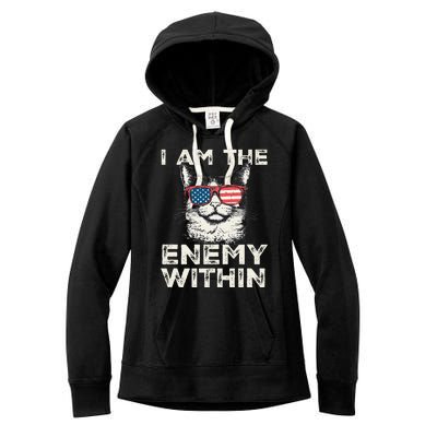 I Am The Enemy Within Kamala Harris 2024 Merch Women's Fleece Hoodie