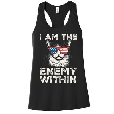 I Am The Enemy Within Kamala Harris 2024 Merch Women's Racerback Tank