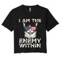 I Am The Enemy Within Kamala Harris 2024 Merch Women's Crop Top Tee