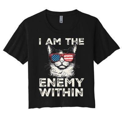 I Am The Enemy Within Kamala Harris 2024 Merch Women's Crop Top Tee