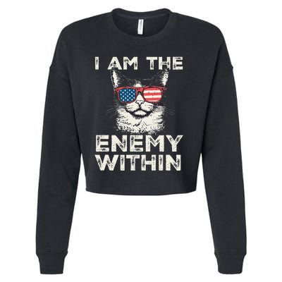 I Am The Enemy Within Kamala Harris 2024 Merch Cropped Pullover Crew