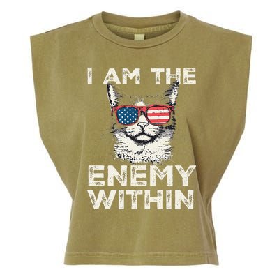 I Am The Enemy Within Kamala Harris 2024 Merch Garment-Dyed Women's Muscle Tee