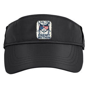 I Am The Enemy Within Kamala Harris 2024 Cat Retro Premium Adult Drive Performance Visor