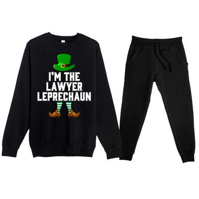 I Am The Lawyer Leprechaun Funny Giftst Patricks Day Tee Gift Funny Gift Premium Crewneck Sweatsuit Set