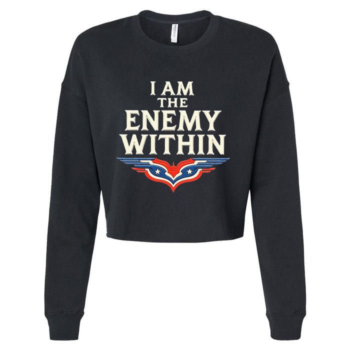 I Am The Enemy Within Cropped Pullover Crew