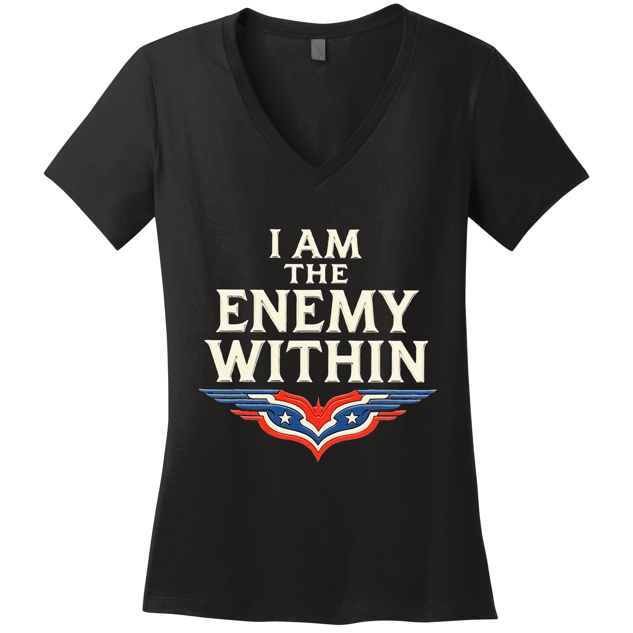 I Am The Enemy Within Women's V-Neck T-Shirt