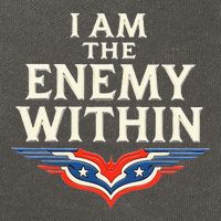 I Am The Enemy Within Cotton Canvas Backpack