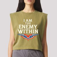I Am The Enemy Within Garment-Dyed Women's Muscle Tee