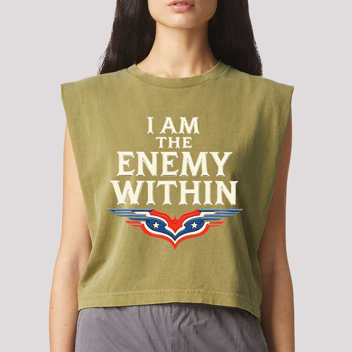 I Am The Enemy Within Garment-Dyed Women's Muscle Tee