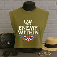 I Am The Enemy Within Garment-Dyed Women's Muscle Tee