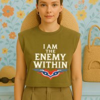 I Am The Enemy Within Garment-Dyed Women's Muscle Tee