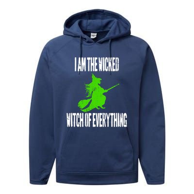 I Am The Wicked Witch Of Everything Halloween Costume Funny Funny Gift Performance Fleece Hoodie