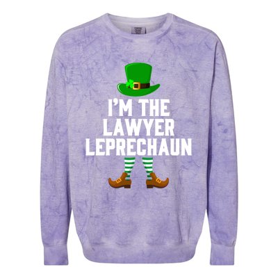 I Am The Lawyer Leprechaun Cute Giftst Patricks Day Tee Gift Cool Gift Colorblast Crewneck Sweatshirt