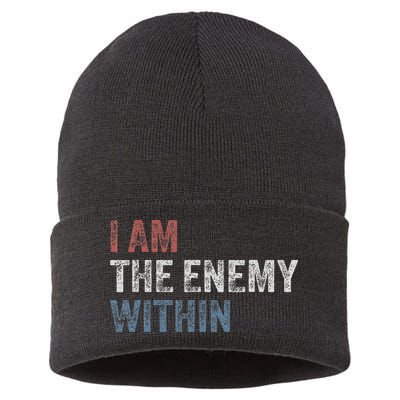 I Am The Enemy Within Sustainable Knit Beanie