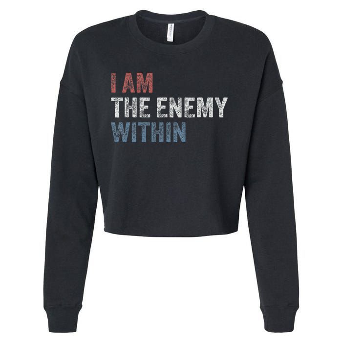 I Am The Enemy Within Cropped Pullover Crew