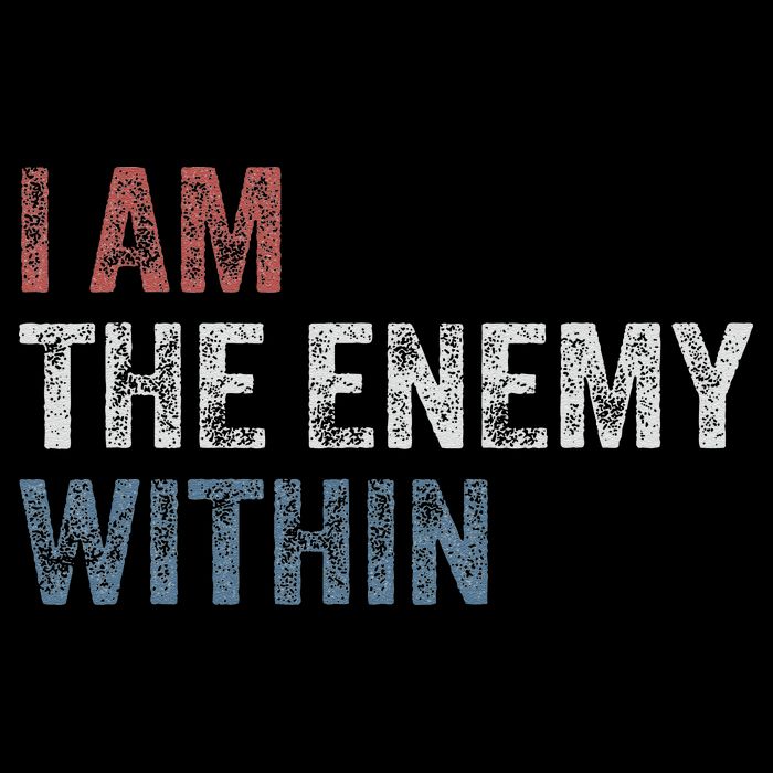 I Am The Enemy Within Cropped Pullover Crew