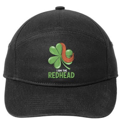 I Am The Redhead Dibs On The Redhead Funny St. Patricks Day 7-Panel Snapback Hat