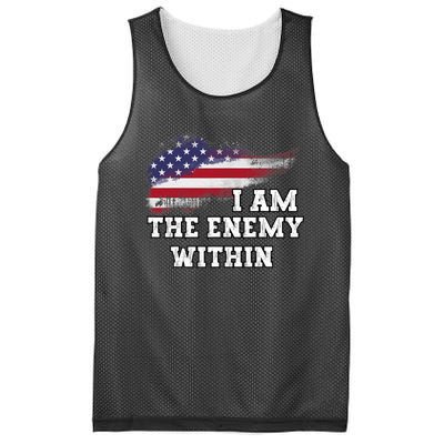 I Am The Enemy Within Harris Walz 2024 Mesh Reversible Basketball Jersey Tank