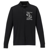 ItS A Throat Punch Kind Of Day Sarcastic Skeleton Performance Long Sleeve Polo