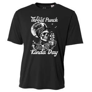 ItS A Throat Punch Kind Of Day Sarcastic Skeleton Cooling Performance Crew T-Shirt