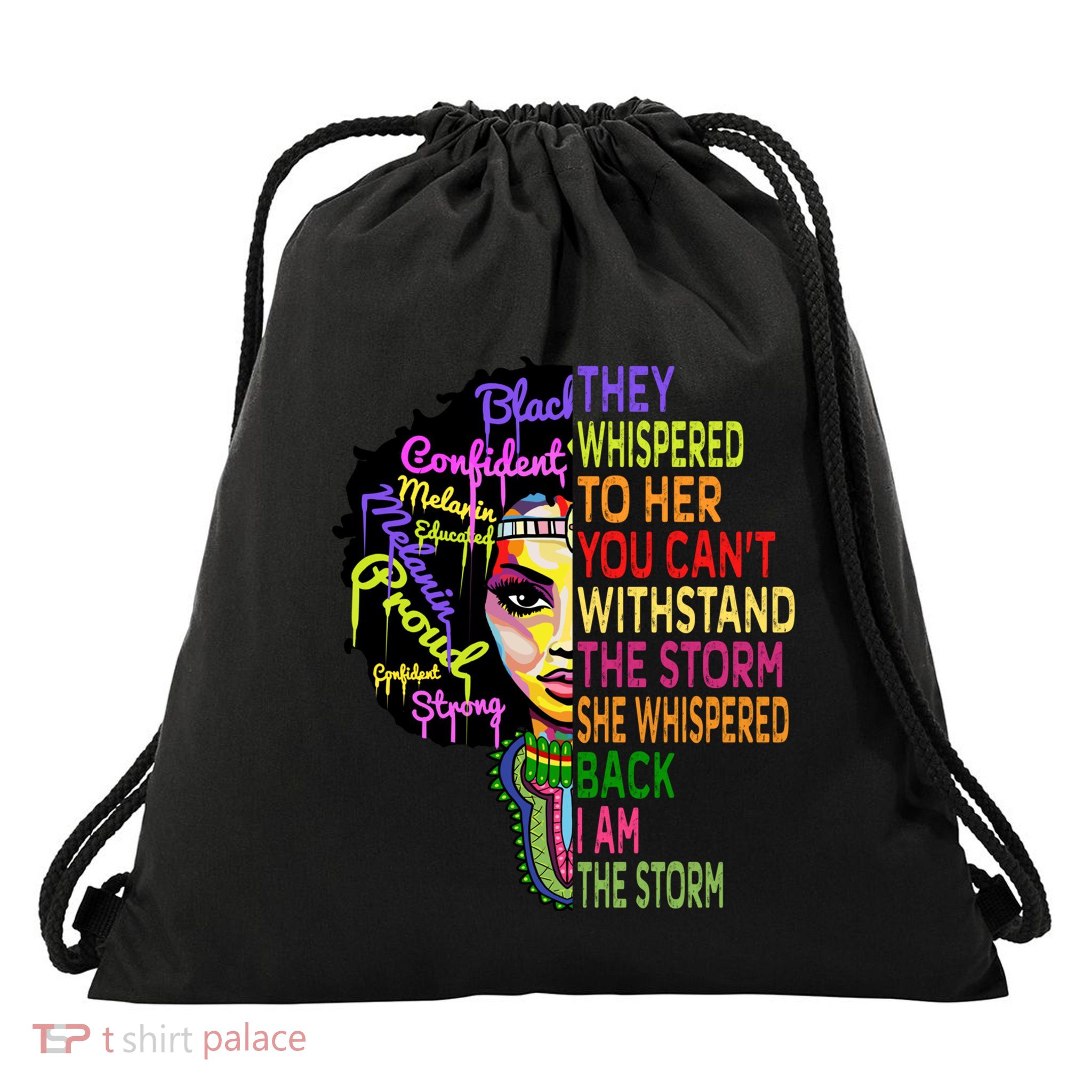 I Am The Storm Outfit Junenth Gift Black History Great Gift Drawstring Bag