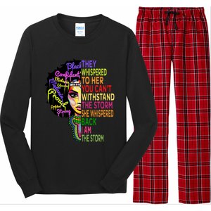 I Am The Storm Outfit Junenth Gift Black History Great Gift Long Sleeve Pajama Set