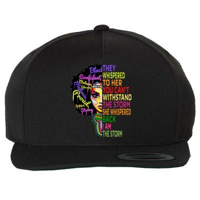 I Am The Storm Outfit Junenth Gift Black History Great Gift Wool Snapback Cap