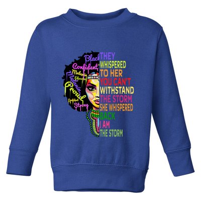 I Am The Storm Outfit Junenth Gift Black History Great Gift Toddler Sweatshirt