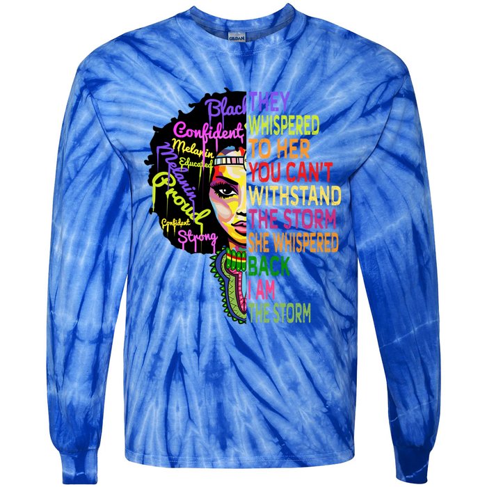 I Am The Storm Outfit Junenth Gift Black History Great Gift Tie-Dye Long Sleeve Shirt