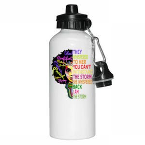 I Am The Storm Outfit Junenth Gift Black History Great Gift Aluminum Water Bottle