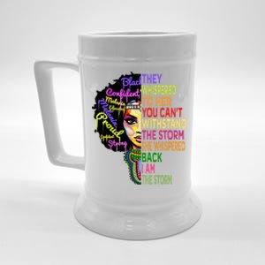 I Am The Storm Outfit Junenth Gift Black History Great Gift Beer Stein