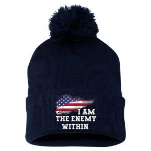 I Am The Enemy Within Pom Pom 12in Knit Beanie