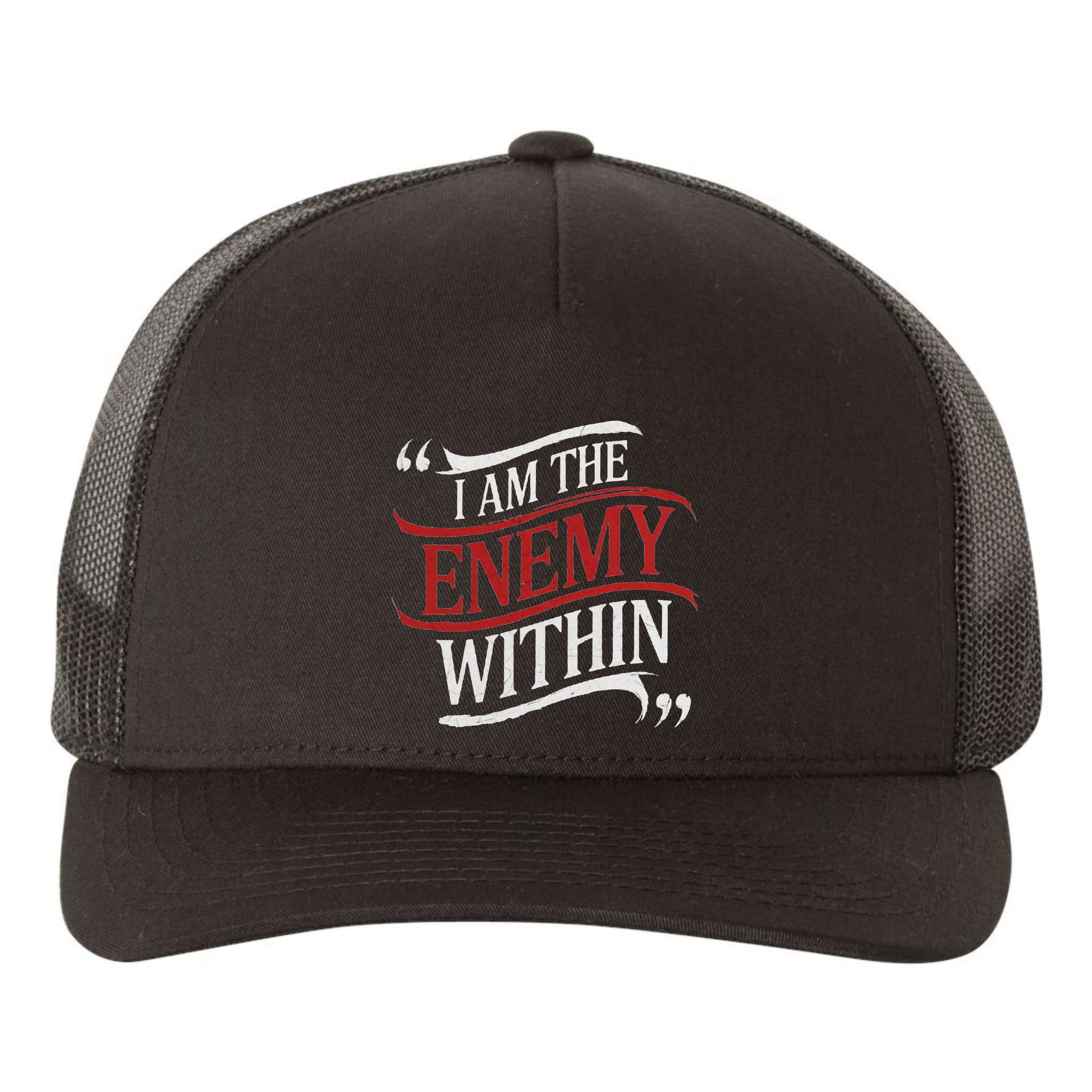 I Am The Enemy Within Yupoong Adult 5-Panel Trucker Hat