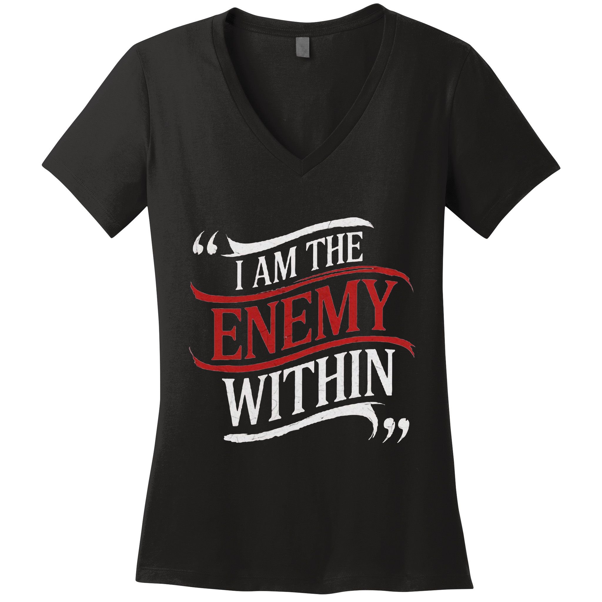 I Am The Enemy Within Women's V-Neck T-Shirt