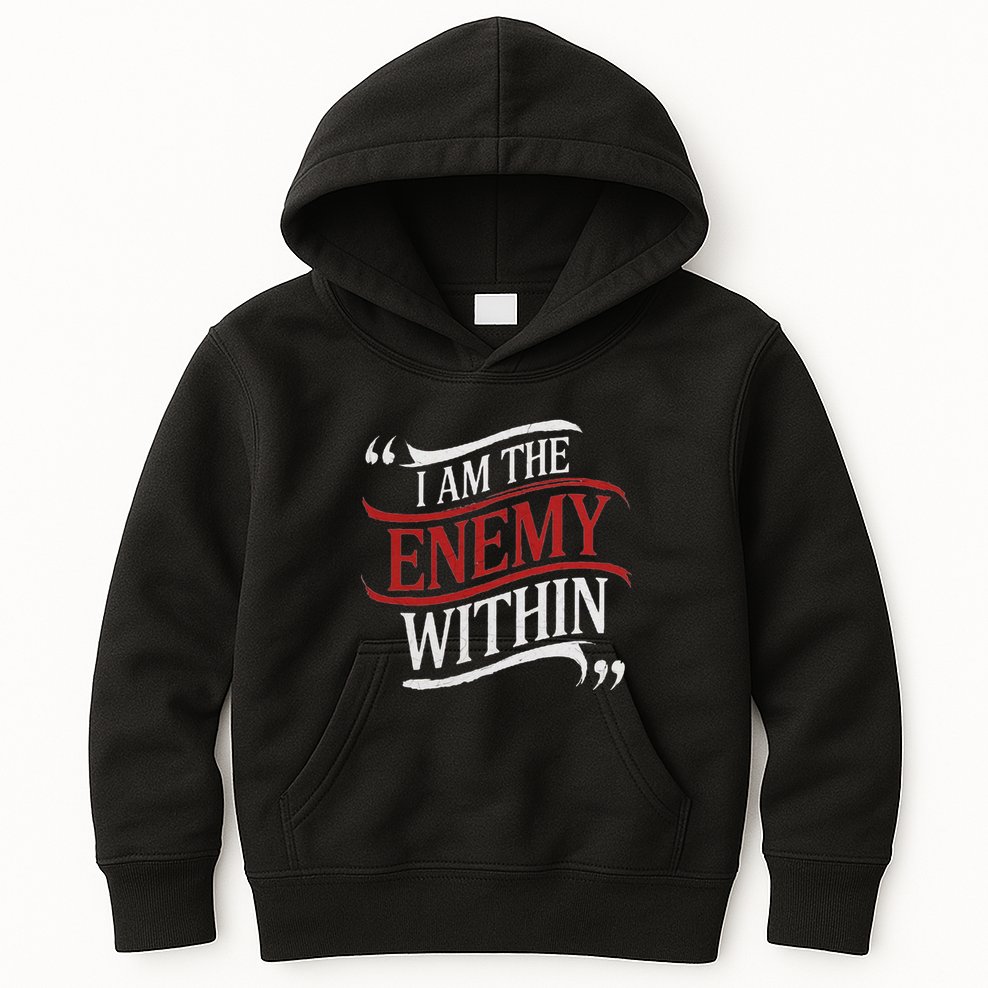 I Am The Enemy Within Kids Hoodie