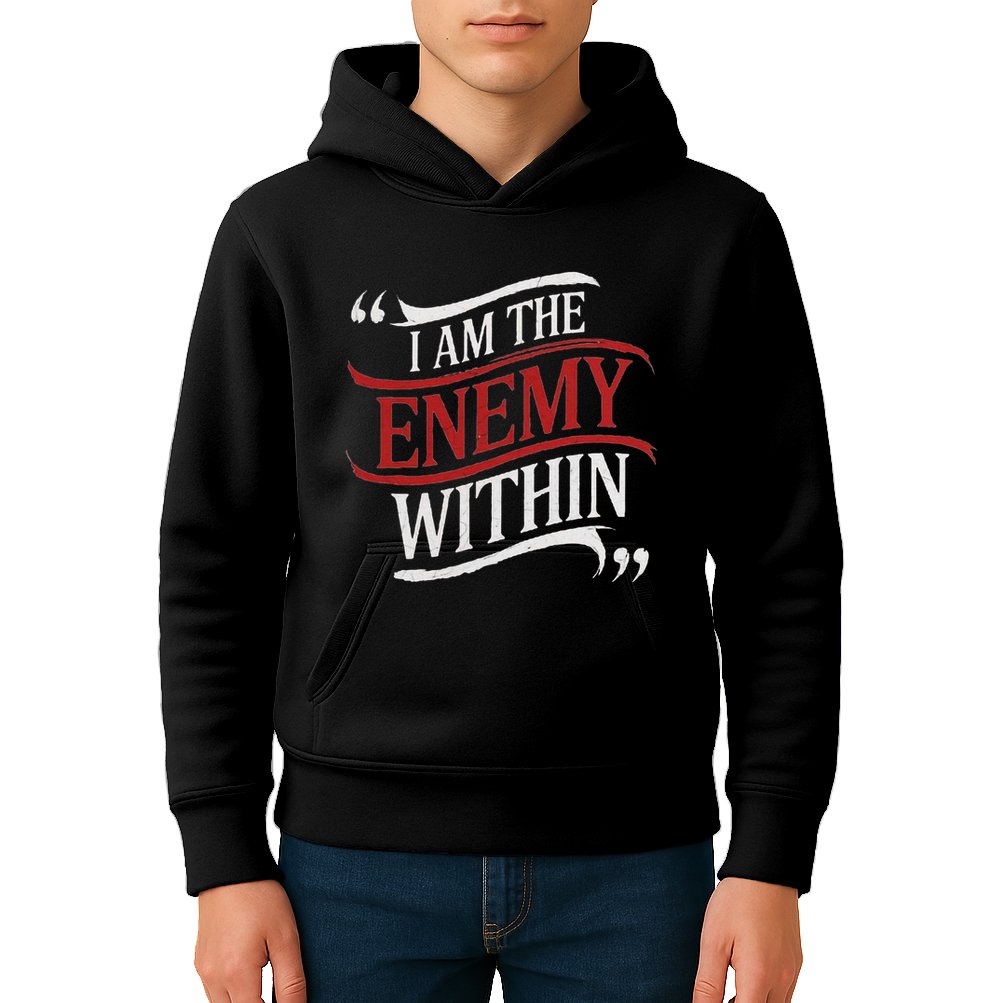 I Am The Enemy Within Kids Hoodie