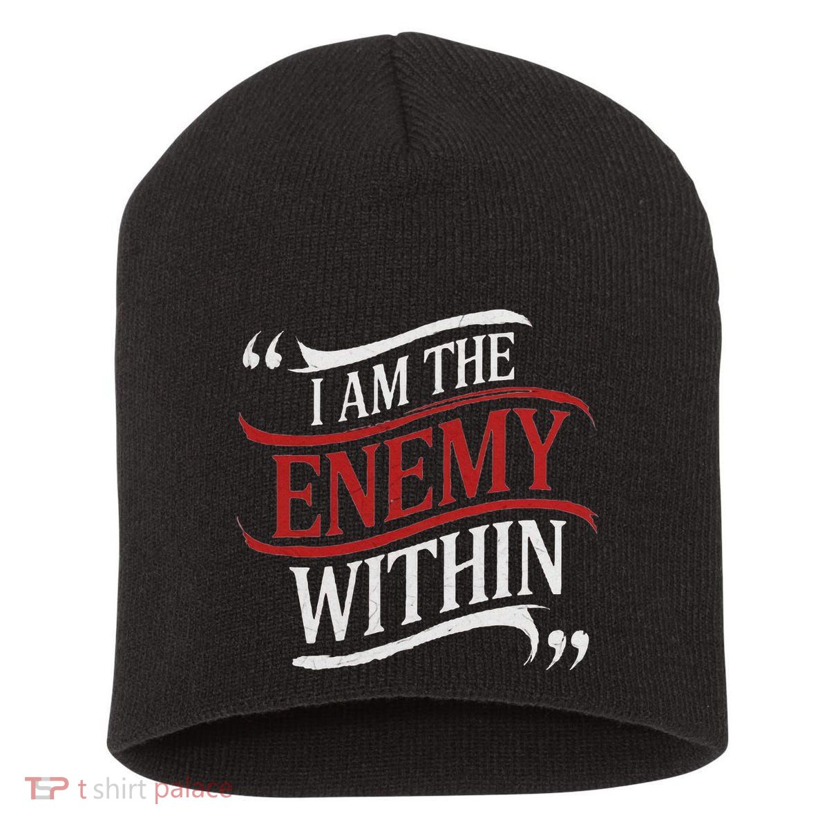 I Am The Enemy Within Short Acrylic Beanie